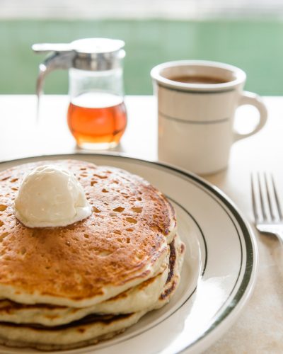 Pancake breakfast at a diner